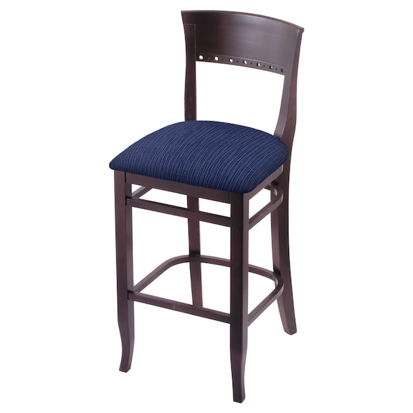 25" Counter Stool, Dark Cherry Finish, Graph Anchor Seat